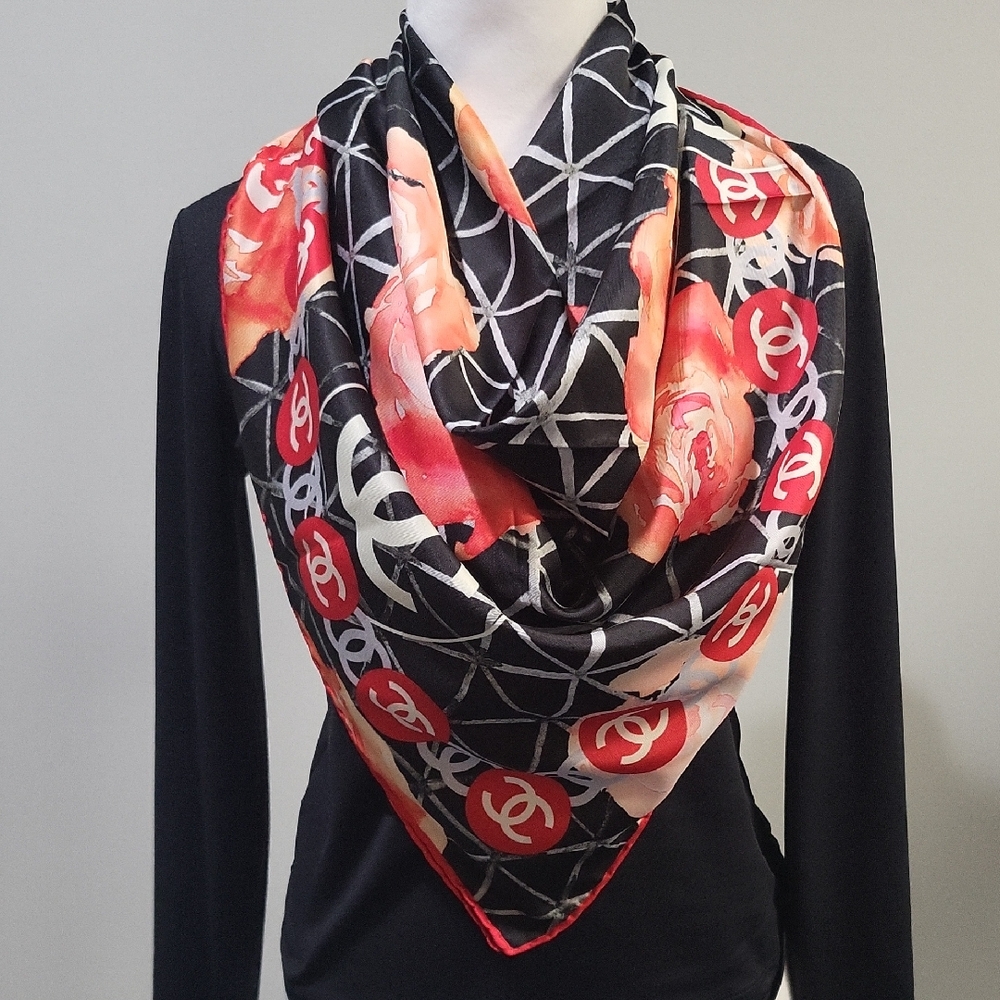 Authentic Chanel Silk Scarf